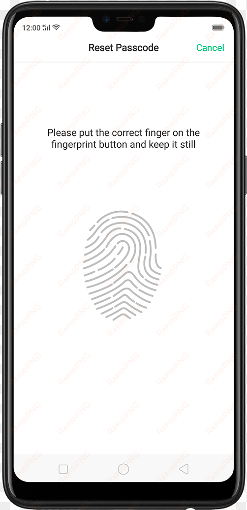 reset passcode with fingerprint when the phone is unlocked - e-book readers