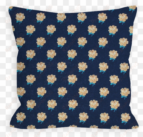 restful vintage roses navy pillow - throw pillow