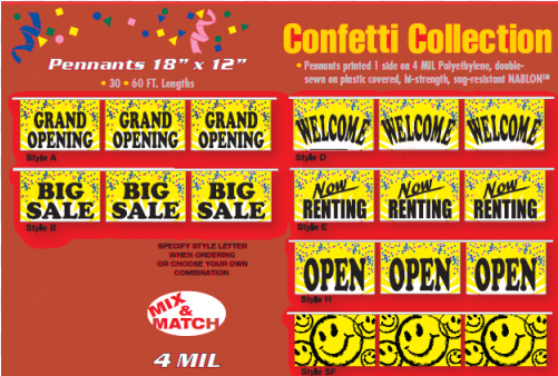 retail resource spp3-b big sale pennant banner