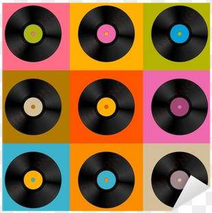 retro, vintage vector vinyl record disc background - do single nucleus sequencing