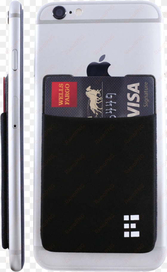 rfid blocking phone wallet - cell phone credit card holder stick on wallet case