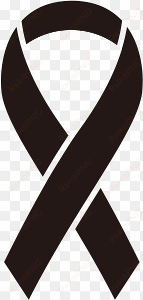 ribbon sticker icon black2 - ptsd awareness ribbon png