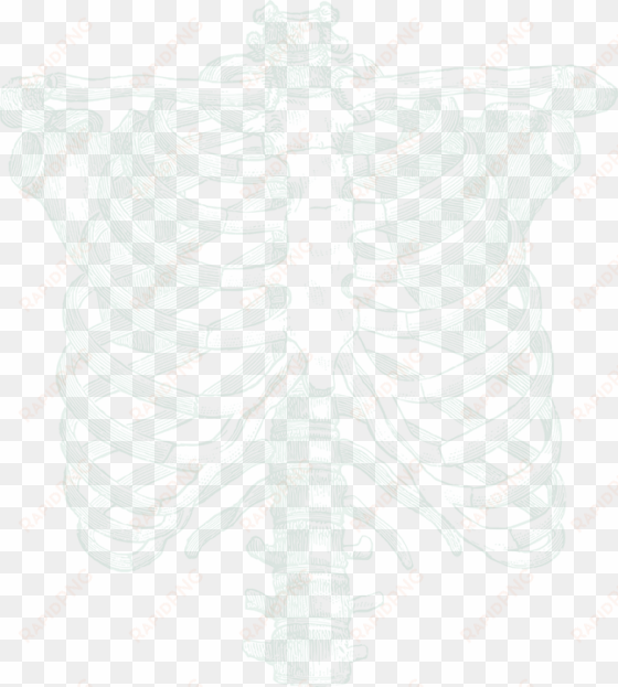 ribcage illustration - skeleton torso - dark goth steampunk handmade pendant