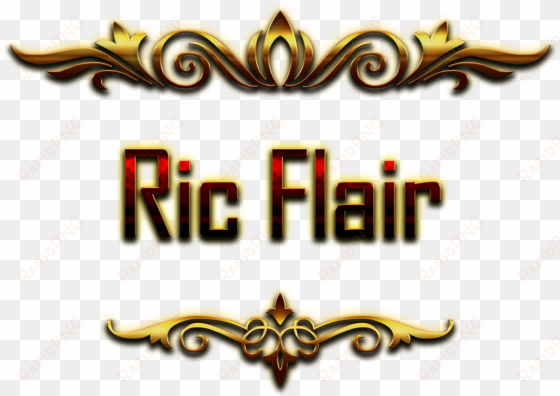 ric flair decorative name png - fahim name