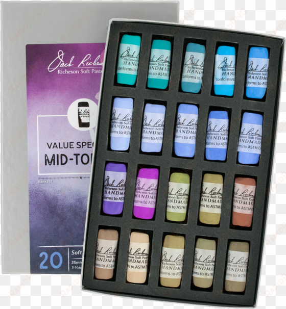 richeson soft handrolled pastels set of - richeson soft handrolled pastels set of 20 - color: