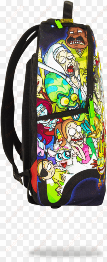 rick and morty portal party shark - rick and morty sprayground backpack