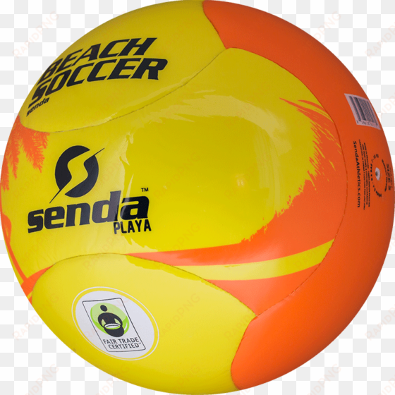 right side of orange and yellow beach soccer ball - senda athletics senda playa beach soccer ball, fair