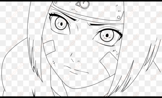 rin [naruto 345] by metzlih on deviantart - line art