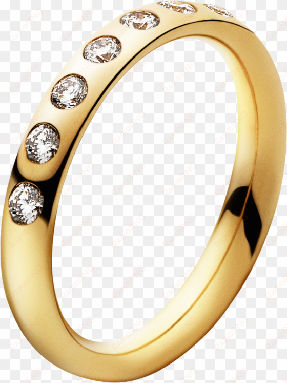 ring clipart gold necklace - georg jensen magic ring, 5 brilliants