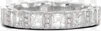 ring everlasting eternity wedding band asscher diamonds - steven kirsch inc