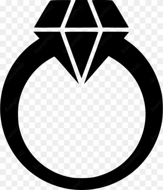 ring logo png - diamond ring black and white png