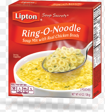 ring o noodle soup mix with real chicken broth - lipton; soup secrets; soup mix noodle 4.5 oz