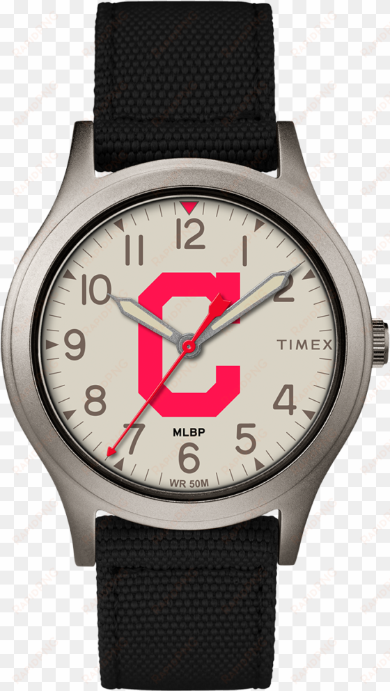 ringer cleveland indians large - timex waterbury united | stainless steel/black | item