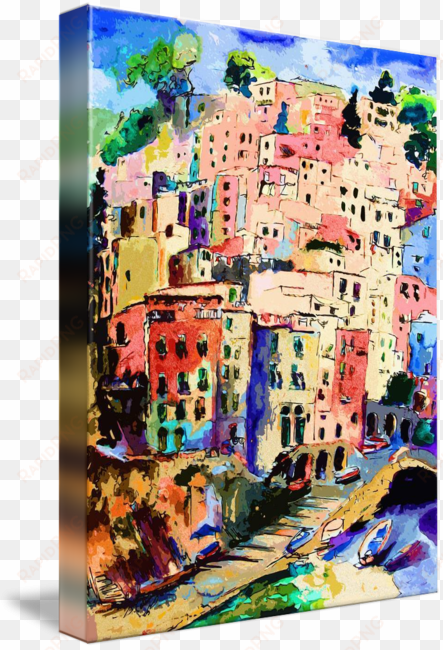 #riomaggiore by ginette callaway - gallery-wrapped canvas art print 8 x 10 entitled contemporary