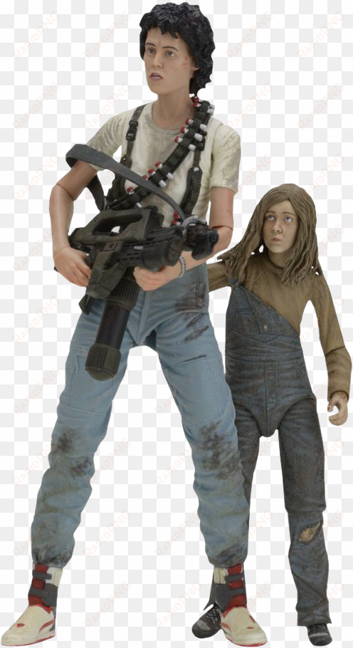 ripley and newt 30th anniversary 7” action figure 2-pack - neca aliens ripley and newt