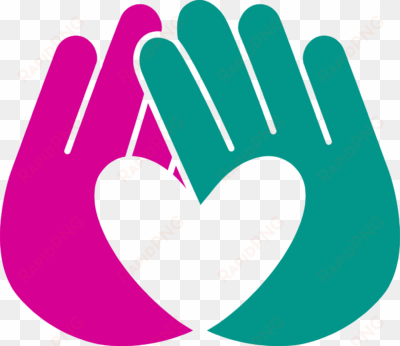 rise up against bullying - two hands making a heart logo