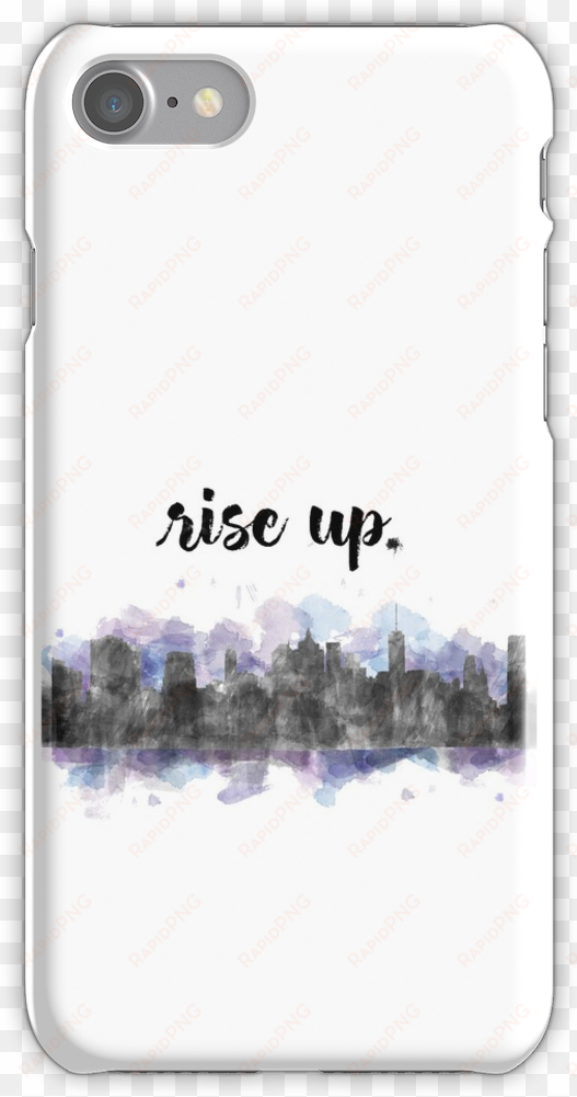 rise up watercolor nyc skyline iphone 7 snap case - billie eilish phone cases
