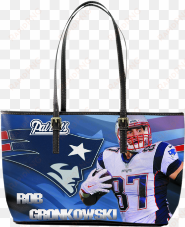 rob gronkowski cool large leather tote - american football photo - rob gronkowski new england