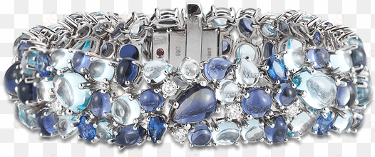 roberto coin bracelet with topaz, iolite, sapphires - ring