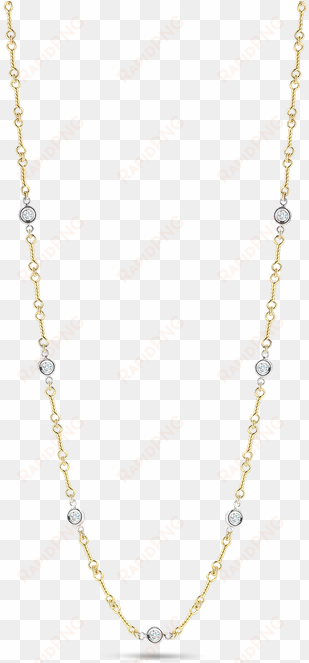 roberto coin dog bone chain necklace with diamond stations - diamonds on a chain