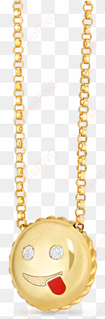 roberto coin joke emoji pendant with diamonds - locket