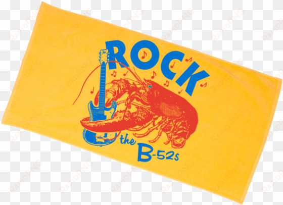 rock lobster beach towel - rock lobster logo b 52s