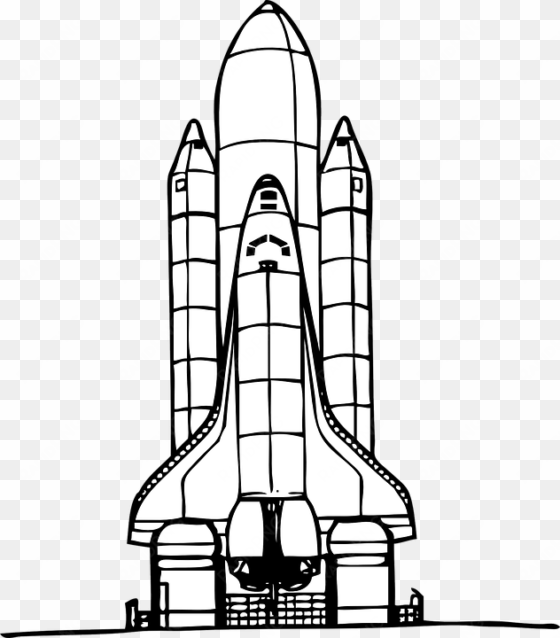 rocket launch spaceship technology royalty free vector - space shuttle black and white