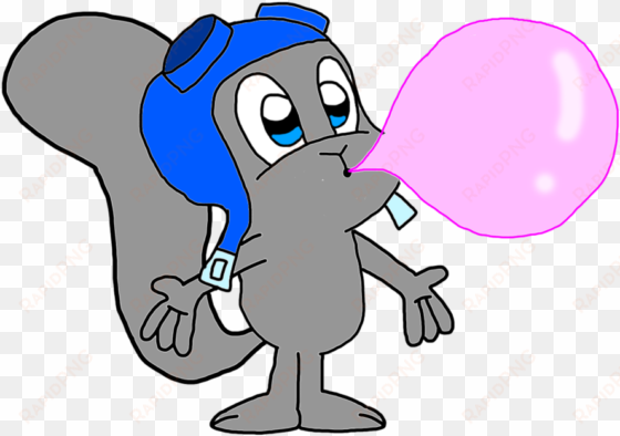 rocky blows a bubble gum by kalebdouglass2 - rocky squirrel bubblegum