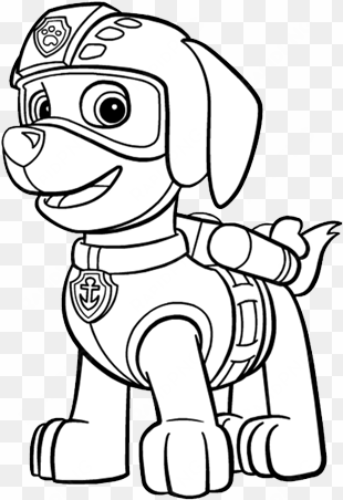 rocky paw patrol drawing - paw patrol zuma drawing