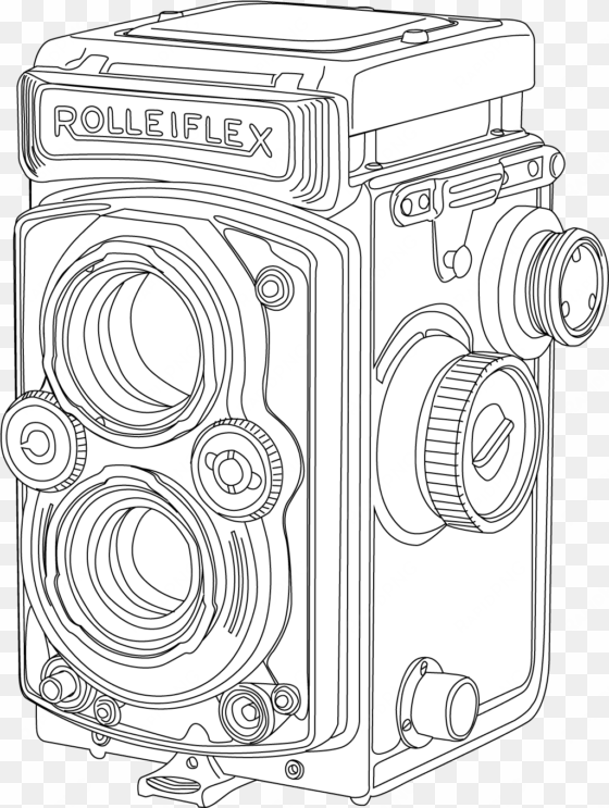 rolleiflex love rolleiflex camera, camera drawing, - dessin appareil photo rolleiflex