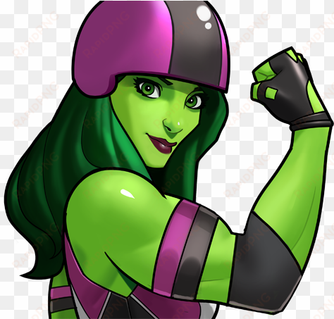 roller derby she-hulk - avengers academy she hulk