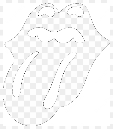 rolling stones logo black and white