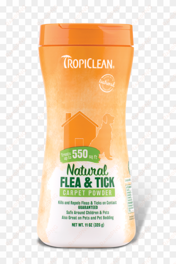 rollover to zoom - tropiclean 320000 flea and tick carpet and pet powder