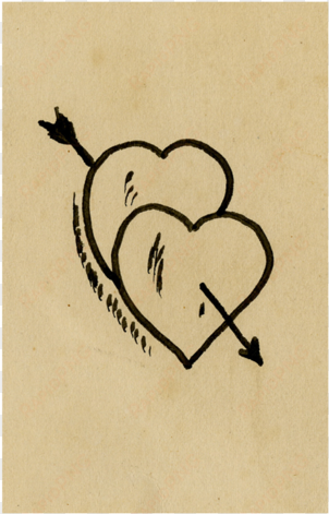 romantic doodle - two of hearts