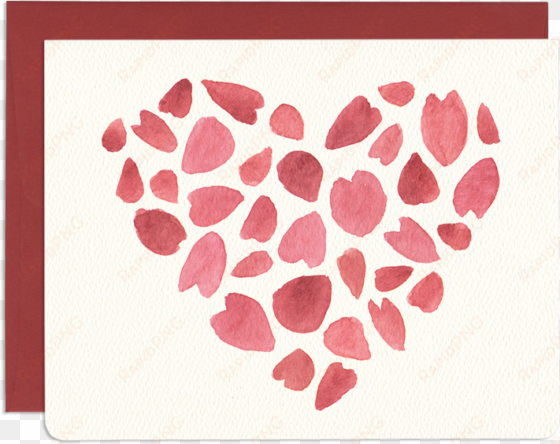 romantic petal greeting card - gift