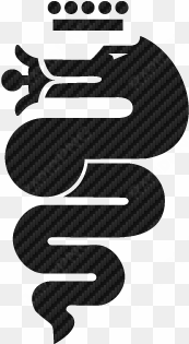 romeo biscione snake logo carbon decal - alfa romeo logo snake