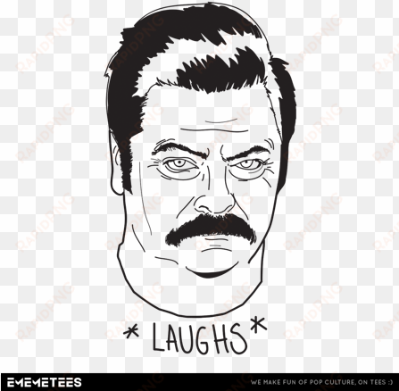 Ron Swanson Laughing Ron Swanson Laughing - Top transparent png image