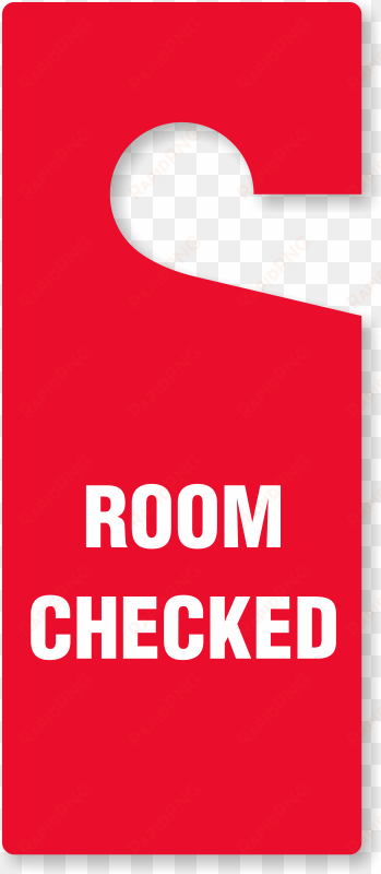 room checked door hang tag - room door tag