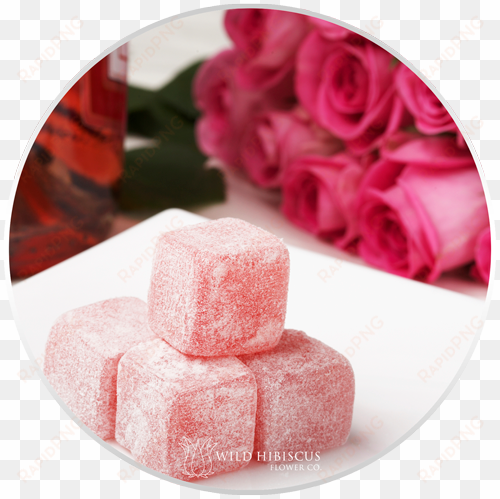 rose flower extract turkish delight - loukoum À la rose