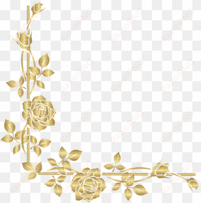 Rose Gold Border Png Clip Art Free Download - Gold Rose Border Png transparent png image