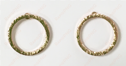 rose gold circle stud - earrings