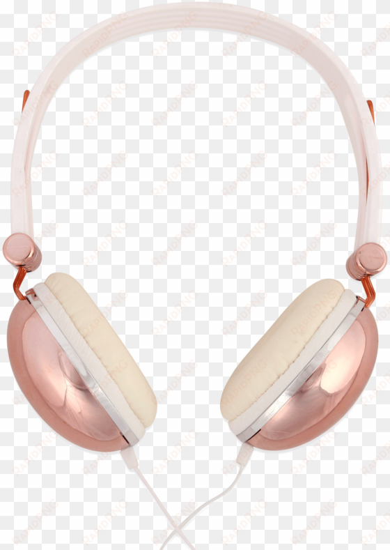 rose gold headphone png image with transparent background - clear background headphones png