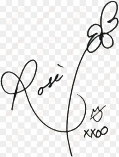 rosé's signature - rose blackpink signature