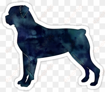 rottweiler black watercolor silhouette by tripoddogdesign - rottweiler