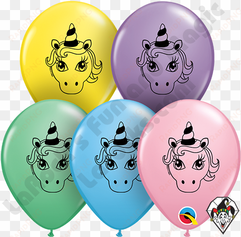 round balloon unicorn