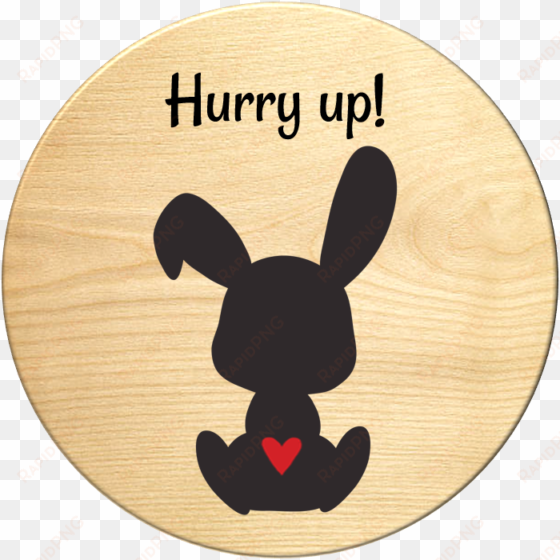 round wood sign designed in https - rabbit