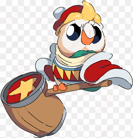 rowlet cosplaying as a famous cartoon bird - rowlet king dedede