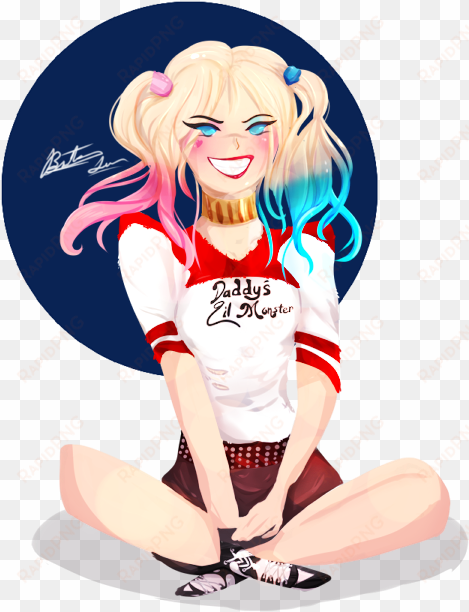 royalty free library harley drawing watercolour - harley quinn fondo de pantalla