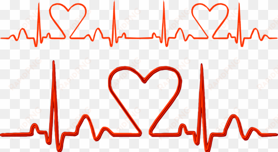 Royalty Free Library Pulse Electrocardiography Rate - Ecg Heart Vector Png transparent png image