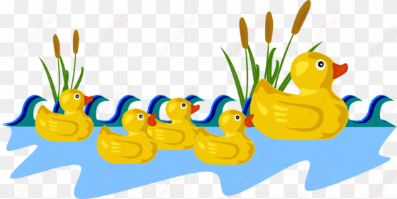 rubber duck family - duck and ducklings clipart